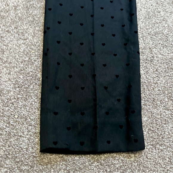 Talbots Hampshire Ankle Pants Black Heart Print Women’s Size 10 Stretch Office - Picture 9 of 16